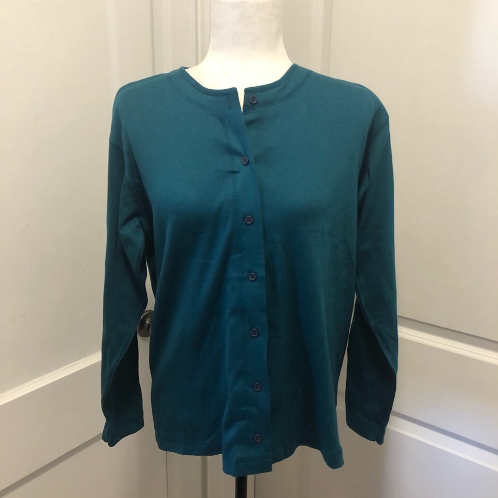 Ll bean ladies button down spring cardigan size medium